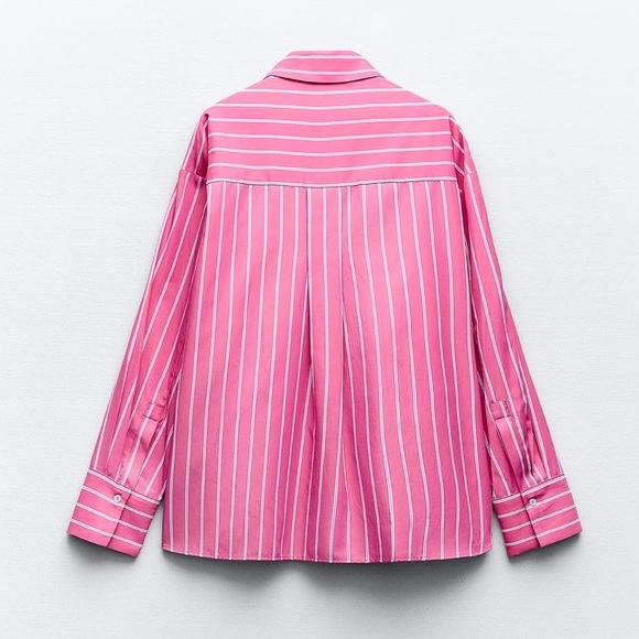 Zara Tops - ZARA Oversized Striped Shirt